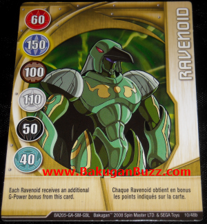 Ravenoid 10 48b Bakugan 1 48b Card Set